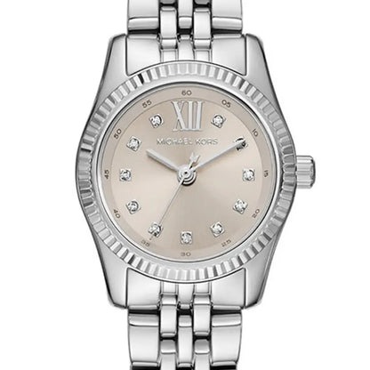 Michael Kors Petite Lexington Pavé Silver Watch MK4843