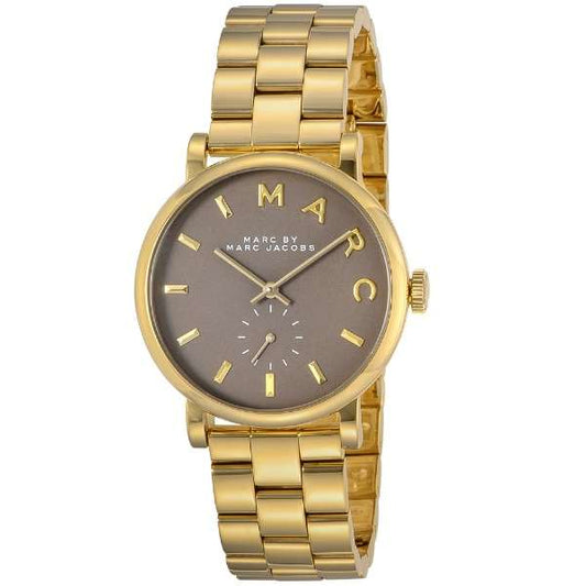 Marc by Marc Jacobs Baker watch with grey dial and gold plated bracelet