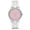 Marc by Marc Jacobs Baker watch with pink dial and silver stainless steel bracelet