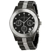 Marc By Marc Jacobs Blade chronograph watch with gunmetal and silver tone bracelet and black chronograph dial
