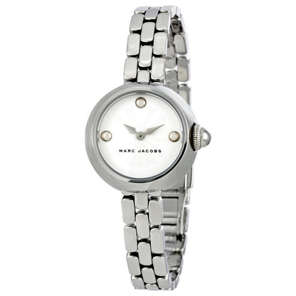 Marc Jacobs Courtney silver-tone watch with white dial and link bracelet