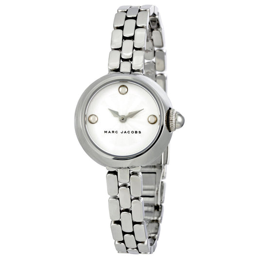 Marc Jacobs Courtney silver-tone watch with white dial and link bracelet