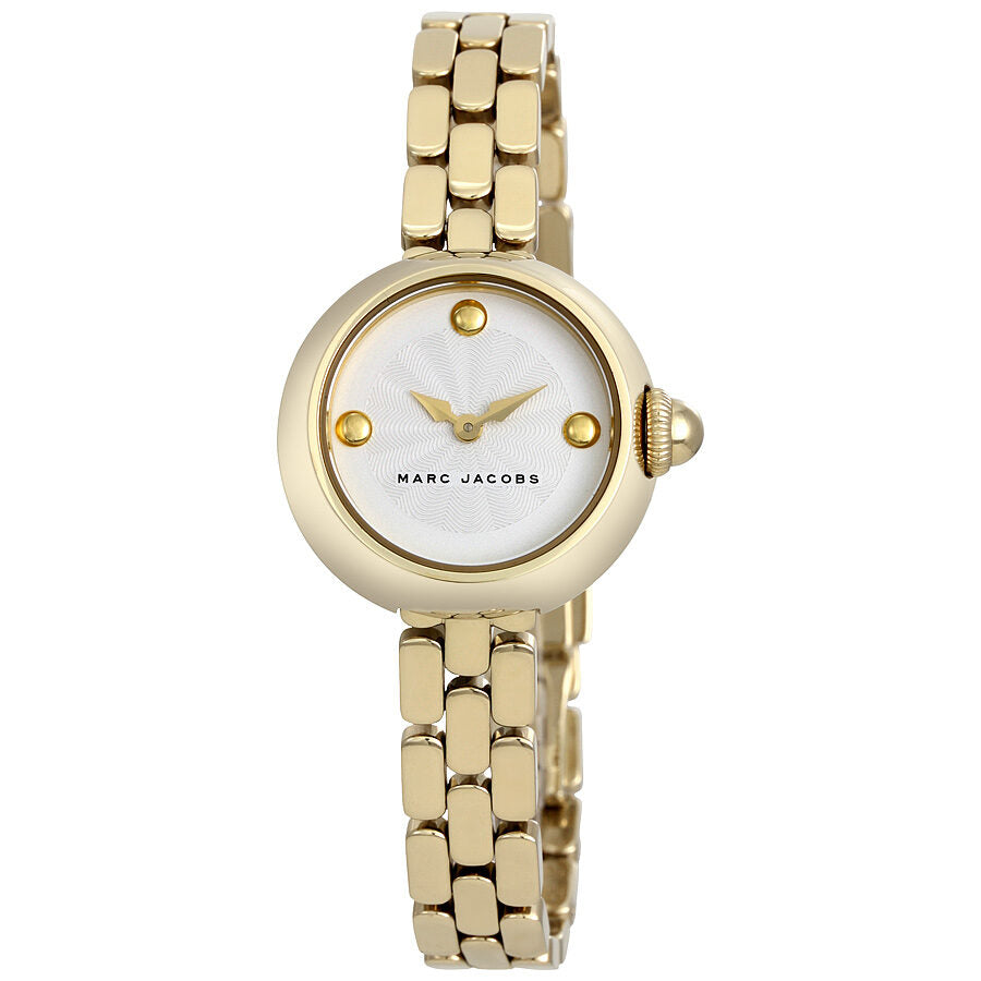 Marc Jacobs Courtney gold watch with silver dial and gold-tone bracelet
