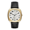 Marc Jacobs Mandy white dial watch with gold-tone case and black leather strap