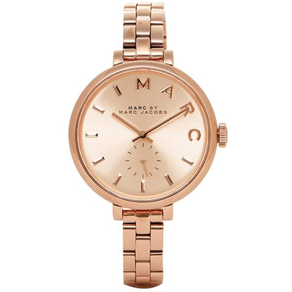 Marc Jacobs Sally rose gold dial rose gold stainless steel watch MBM3364 front view
