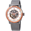 Maserati Epoca automatic watch with white open heart dial and rose gold bezel