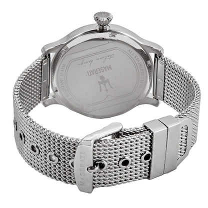 Maserati Epoca watch caseback with mesh strap and deployment clasp