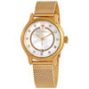 Maserati Epoca ladies watch with gold case, mother-of-pearl dial, diamond markers, and mesh strap