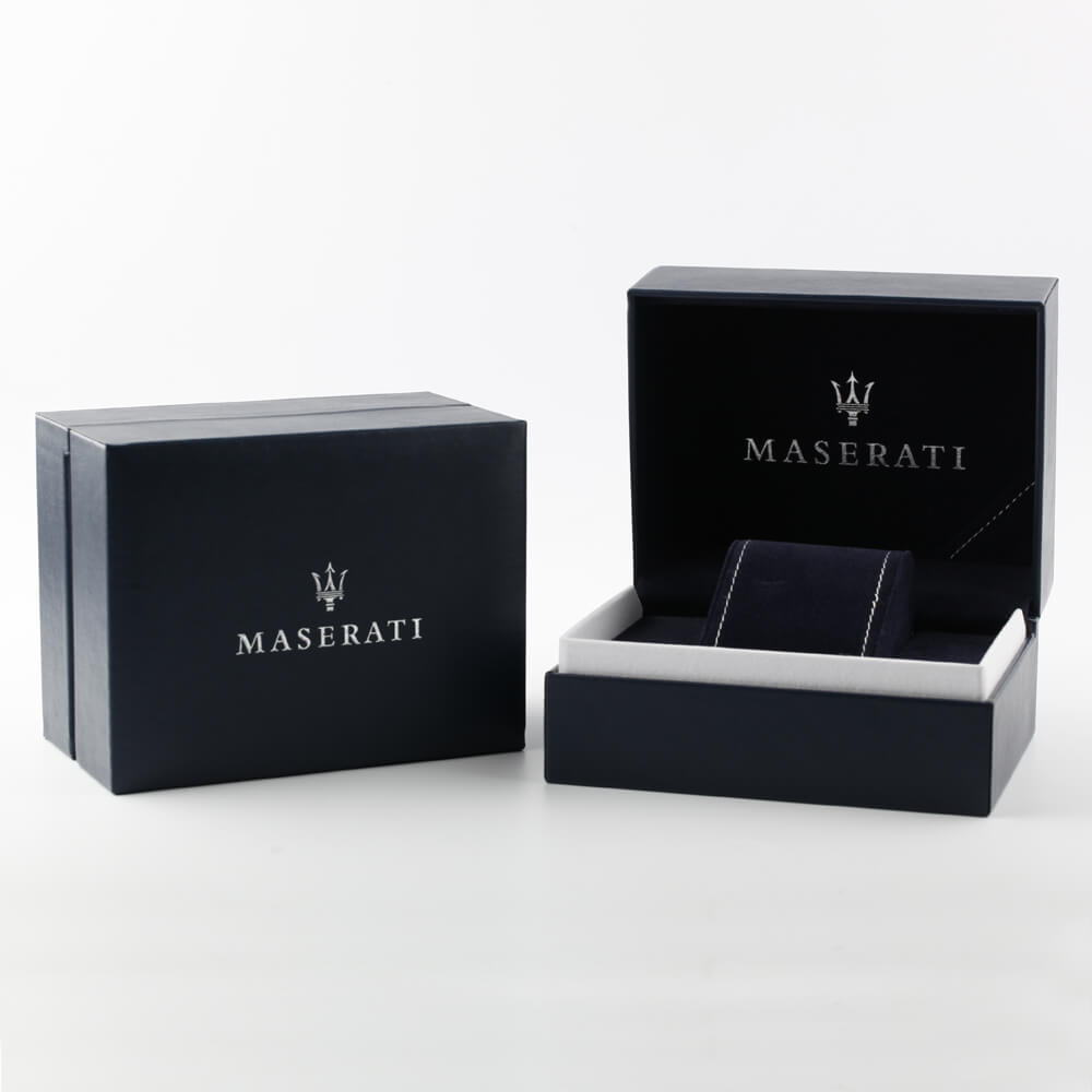 Maserati Royale watch presented in black luxury presentation box