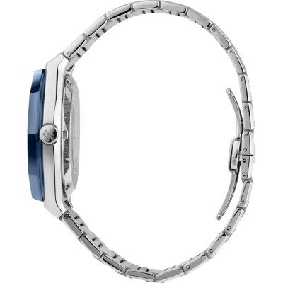 Maserati Stile watch side profile with two-tone stainless steel bracelet