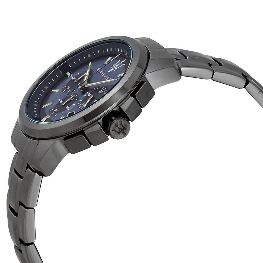 Maserati Successo watch side angle view showing case and bracelet profile