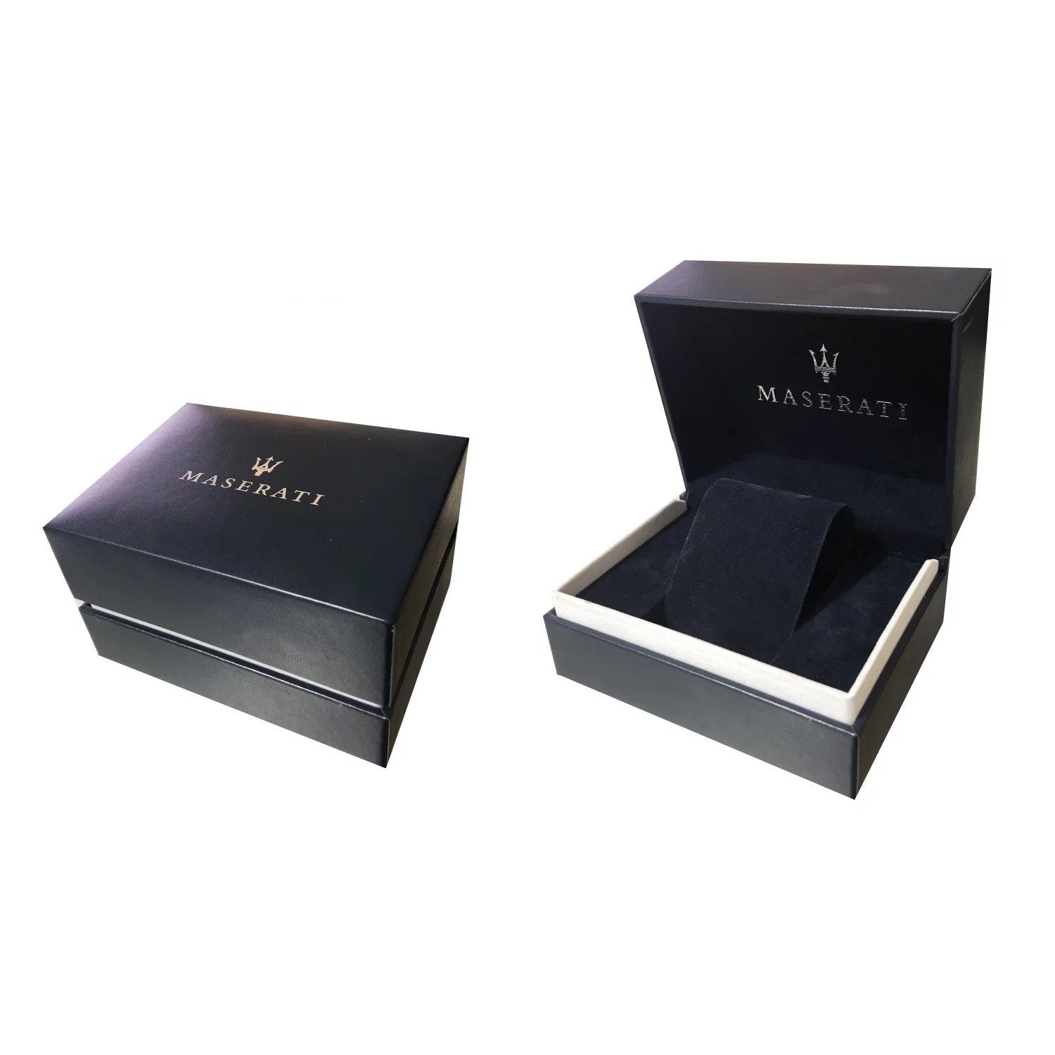 Maserati Traguardo Chronograph presentation box shown open and closed