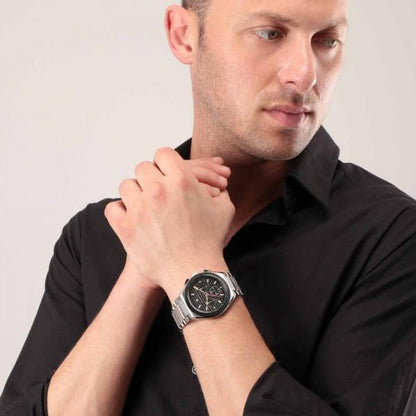 Maserati Triconic chronograph watch worn on wrist