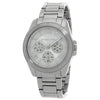 Michael Kors Alek multifunction silver-tone women's watch with white dial and chronograph subdials