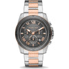 Michael Kors Alek two-tone chronograph watch with gray dial and rose gold accents