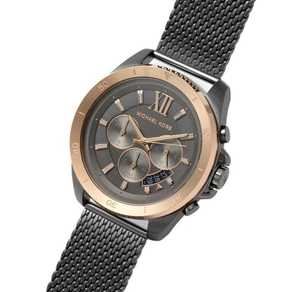 Michael Kors Brecken MK8868 watch displayed flat showing dial and mesh strap