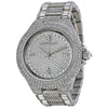 Michael Kors Camille silver-tone women's watch with crystal pave dial and case