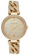 Michael Kors Catelyn MK4674 gold-tone women's watch with full crystal-glitz dial and chain-link strap