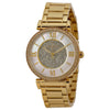Michael Kors Catlin gold women's watch with mother-of-pearl dial and diamond-studded bezel