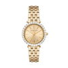 Michael Kors Darci gold-tone women's watch with pave crystal bezel and matching bracelet