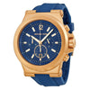 Michael Kors Dylan chronograph men's watch with rose gold case and navy dial