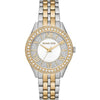 Michael Kors Harlowe MK4811 two-tone stainless steel watch with crystal-paved dial and bezel
