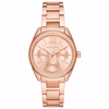 Michael Kors Janelle MK7091 rose-gold women's chronograph watch with crystal bezel and Roman numeral dial