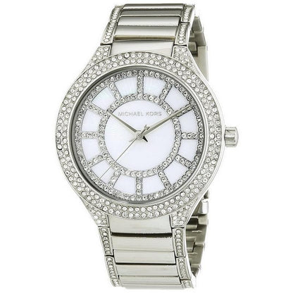 Michael Kors Kerry MK3311 women's watch with mother-of-pearl dial and crystal-set silver-tone case