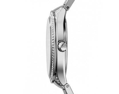 Michael Kors Kerry MK3311 side profile showing case thickness and silver-tone bracelet