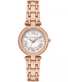 Michael Kors Laney MK4893 rose gold women's watch with white dial and Roman numerals