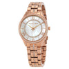 Michael Kors Lauryn crystal rose gold women's watch with mother-of-pearl dial and Roman numeral markers
