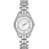 Michael Kors Lauryn Pavé women's watch with white mother-of-pearl dial and crystal bezel