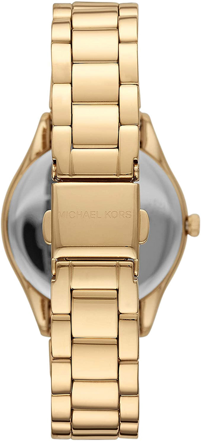 Michael Kors Lauryn watch case back with stainless steel bracelet