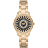 Michael Kors Layton gold-tone watch with black dial and crystal-set bezel