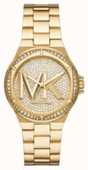 Michael Kors Lennox gold-tone ladies watch with crystal-paved dial and bracelet