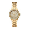 Michael Kors Lennox gold women's watch with crystal-set dial and three-hand movement