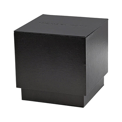 Michael Kors black watch box with textured finish