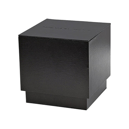 Black Michael Kors watch box for Lexington chronograph timepiece
