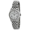 Michael Kors Lexington Mini silver women's watch with white dial and crystal bezel, stainless steel bracelet