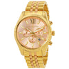Michael Kors Lexington two-tone chronograph women's watch with rose gold dial and gold bracelet