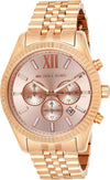 Michael Kors Lexington MK8319 rose gold chronograph watch with mother-of-pearl dial