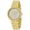 Michael Kors Mini Darci gold crystal pave dial ladies watch with gold bracelet