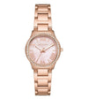 Michael Kors Mini Sage rose gold women's watch with pink mother-of-pearl dial and crystal-set bezel