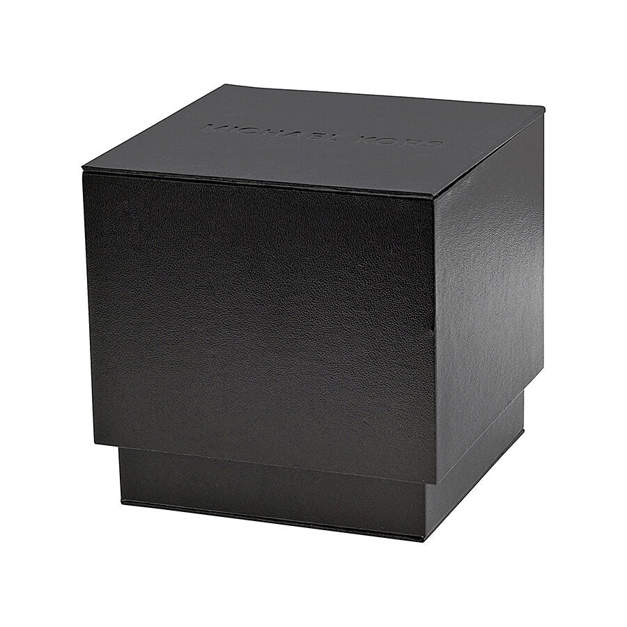 Michael Kors branded black watch box packaging for MK3199 model