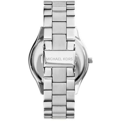 Michael Kors MK3292 watch caseback with stainless steel and brand engraving