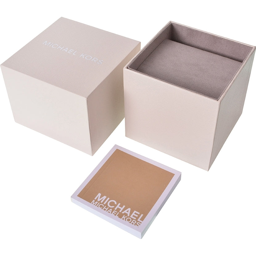 Michael Kors MK3679 watch with cream presentation box and branded packaging