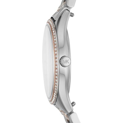 Michael Kors MK4366 watch side profile showing thin case and bracelet design