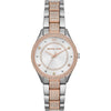 Michael Kors MK4388 watch with two-tone rose gold and silver stainless steel bracelet and crystal-set bezel
