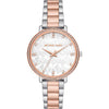 Michael Kors Pyper MK4667 two-tone watch with white dial and crystal bezel