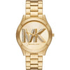 Michael Kors MK4732 Runway Slim gold-tone watch with champagne dial and crystal MK logo